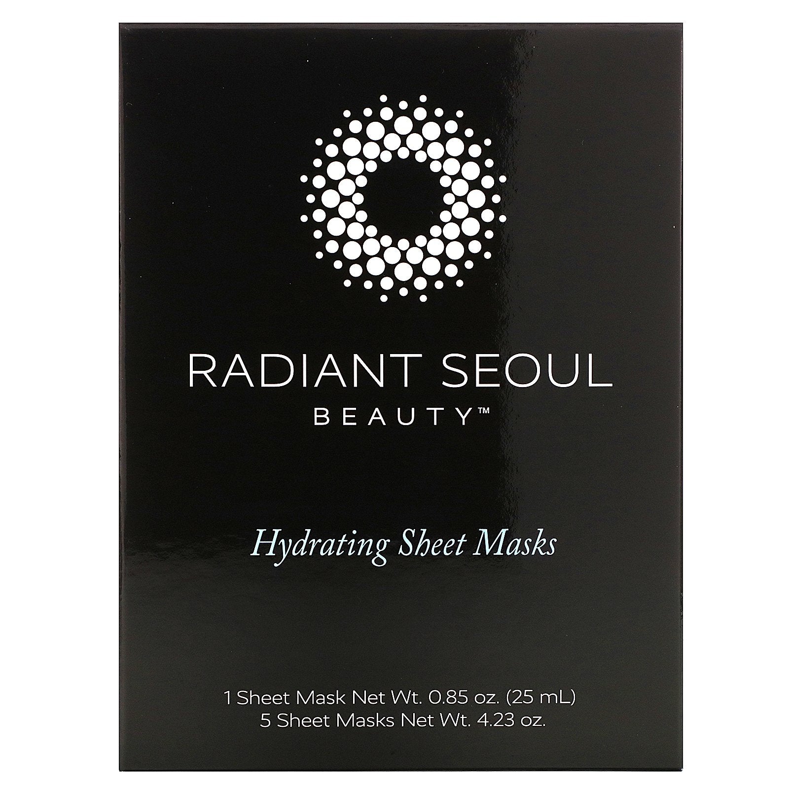 Radiant Seoul, Hydrating Sheet Mask, 5 Sheet Masks, 0.85 oz (25 ml) Each