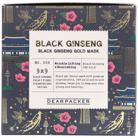Dear Packer, Black Ginseng, Black Ginseng Gold Mask, 3.4 fl oz (100 ml)