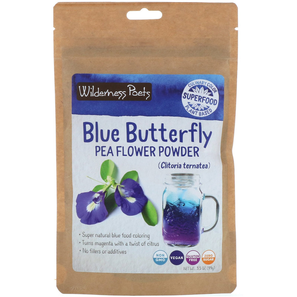 Wilderness Poets, Blue Butterfly Pea Flower Powder, 3.5 oz (99 g)