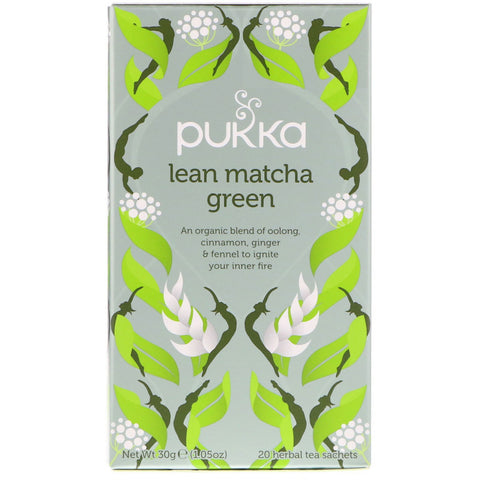 Pukka Herbs, Lean Matcha Green, 20 Herbal Tea Sachets, 1.05 oz (30 g)