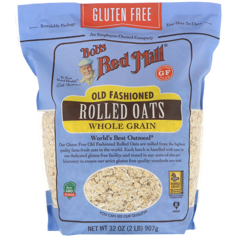 Bob's Red Mill, Old Fashioned Rolled Oats, Whole Grain, Gluten Free, 32 oz (907 g)