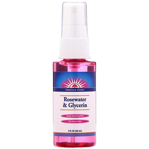 Heritage Store, Rosewater & Glycerin, Atomizer Mist Spray, 2 fl oz (59 ml)