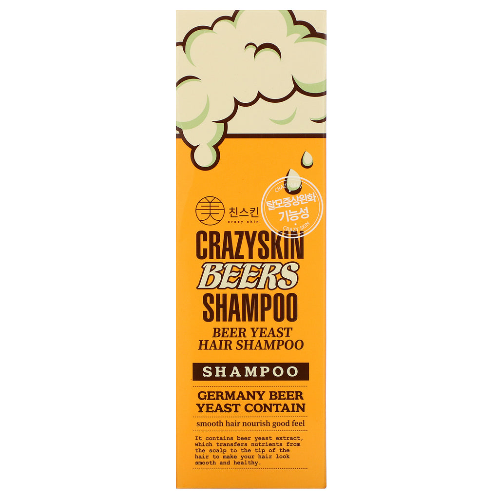 Crazy Skin, Beer Yeast Hair Shampoo, 300 g
