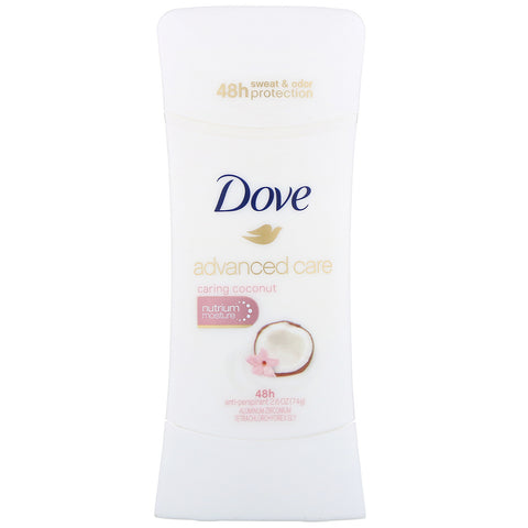 Dove, Advanced Care, Anti-Perspirant Deodorant, Caring Coconut, 2.6 oz (74 g)