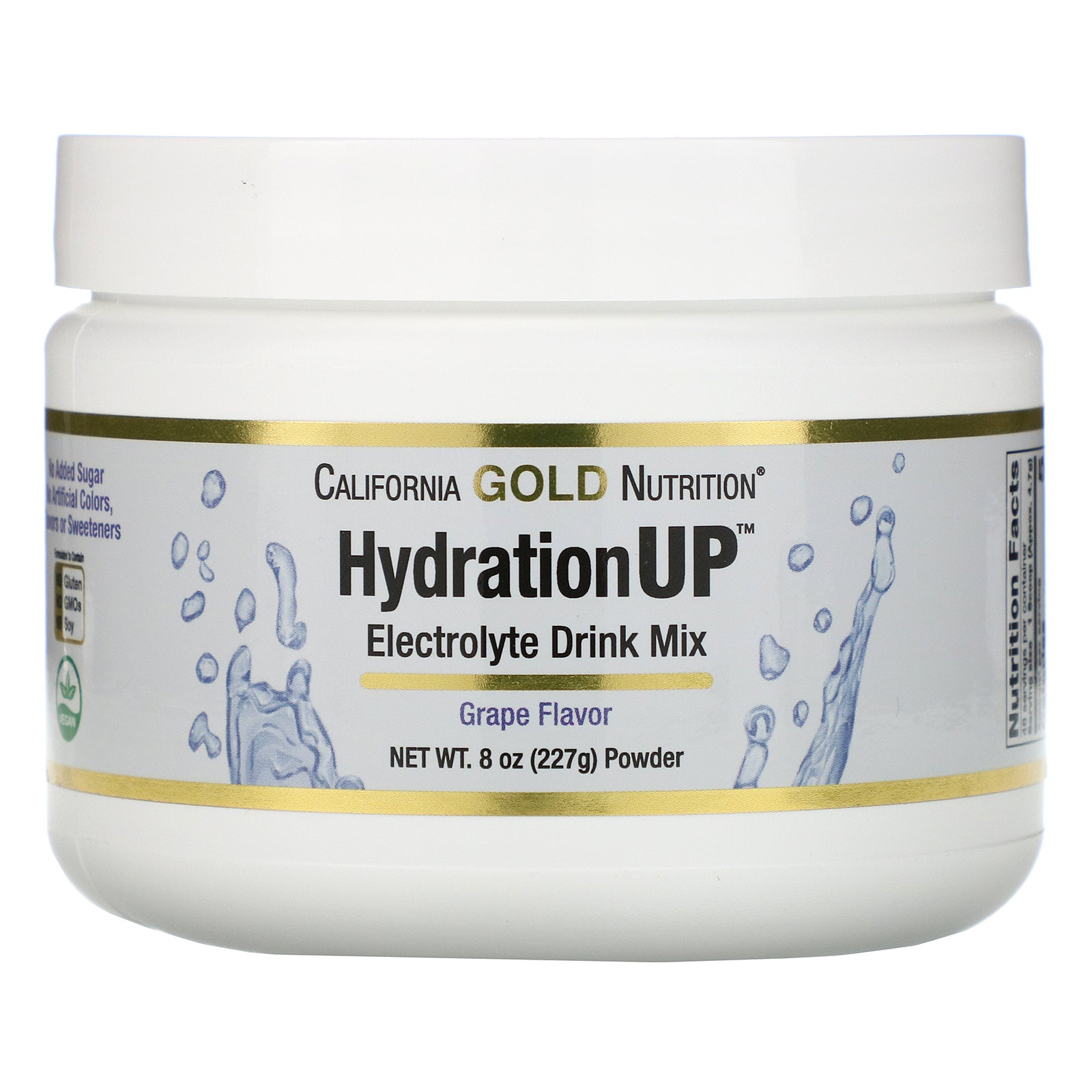 California Gold Nutrition, HydrationUP, Electrolyte Drink Mix Powder, Grape, 8 oz (227 g)