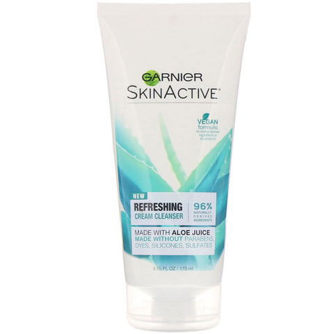 Garnier, SkinActive, Refreshing Cream Cleanser with Aloe Juice, 5.75 fl oz (170 ml)