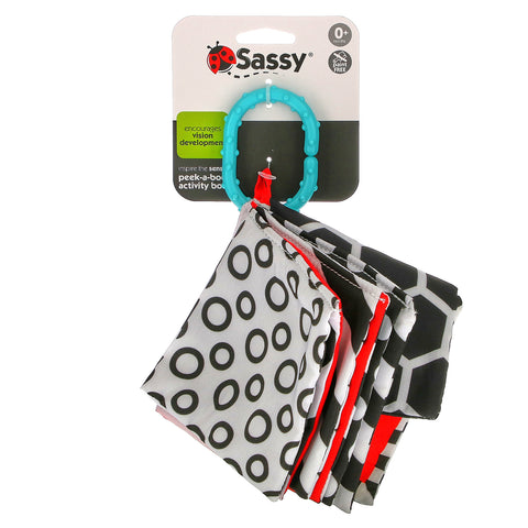 Sassy, Inspire The Senses, Peek-A-Boo Activity Book, 0+ Months, 1 Count