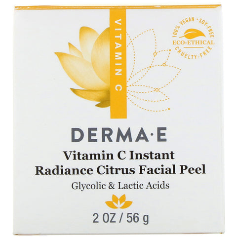 Derma E, Vitamin C Instant Radiance Citrus Facial Peel, 2 oz (56 g)