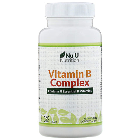 Nu U Nutrition, Vitamin B Complex, 180 Vegan Tablets