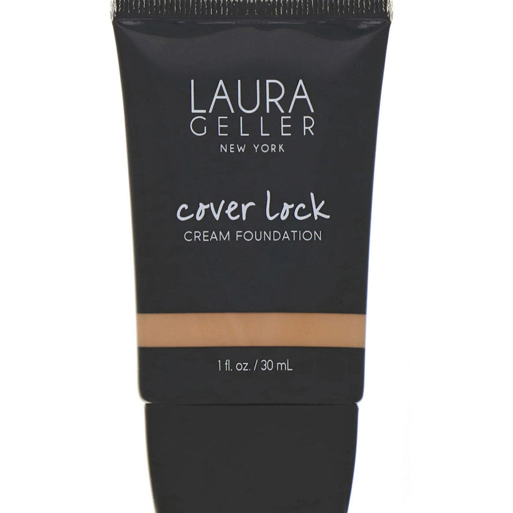 Laura Geller, Cover Lock, Cream Foundation, Golden Medium, 1 fl oz (30 ml)