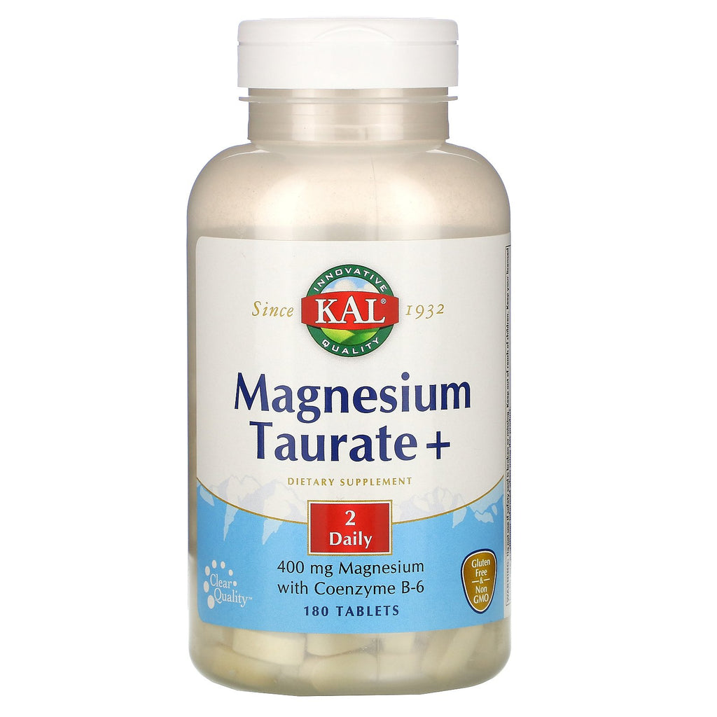 KAL, Magnesium Taurate +, 400 mg, 180 Tablets