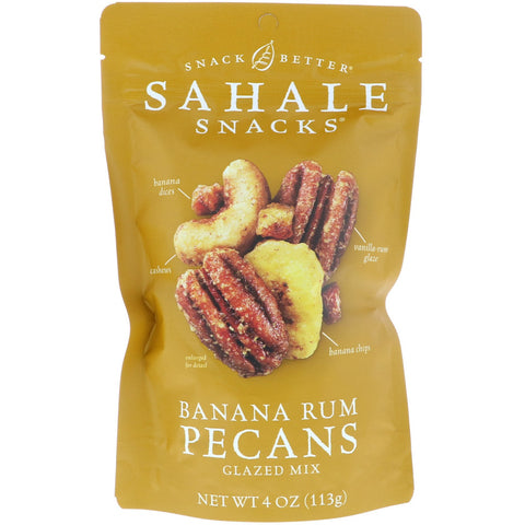 Sahale Snacks, Glazed Mix, Banana Rum Pecans, 4 oz (113 g)