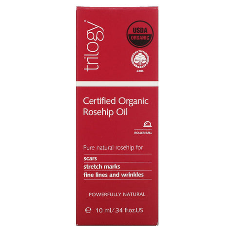 Trilogy, Certified  Rosehip Oil, Roller Ball, 0.34 fl oz (10 ml)