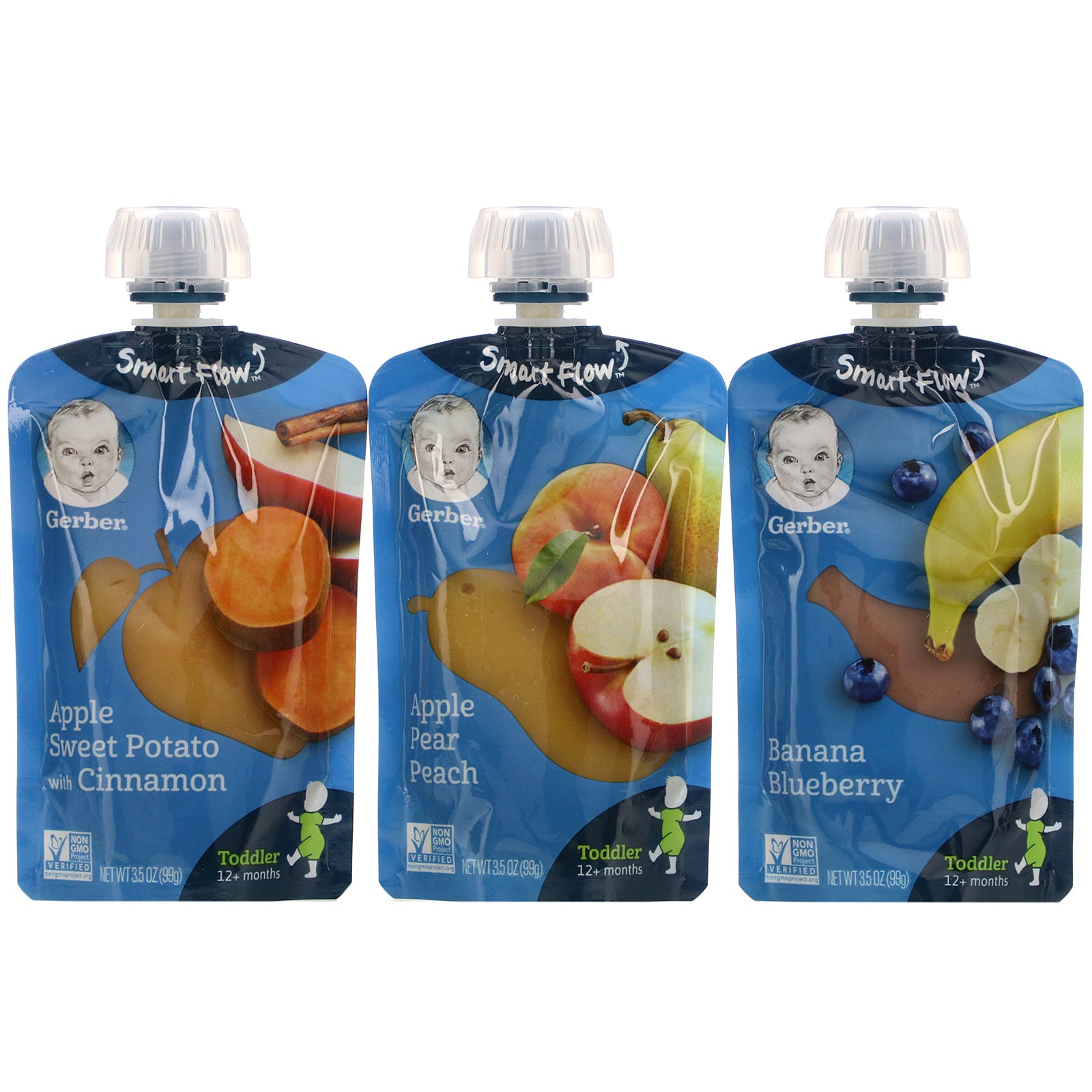 Gerber, Value Pack, 12+ Months, Favorite Fruit & Veggie, 9 Pouches, 3.5 oz (99 g) Each