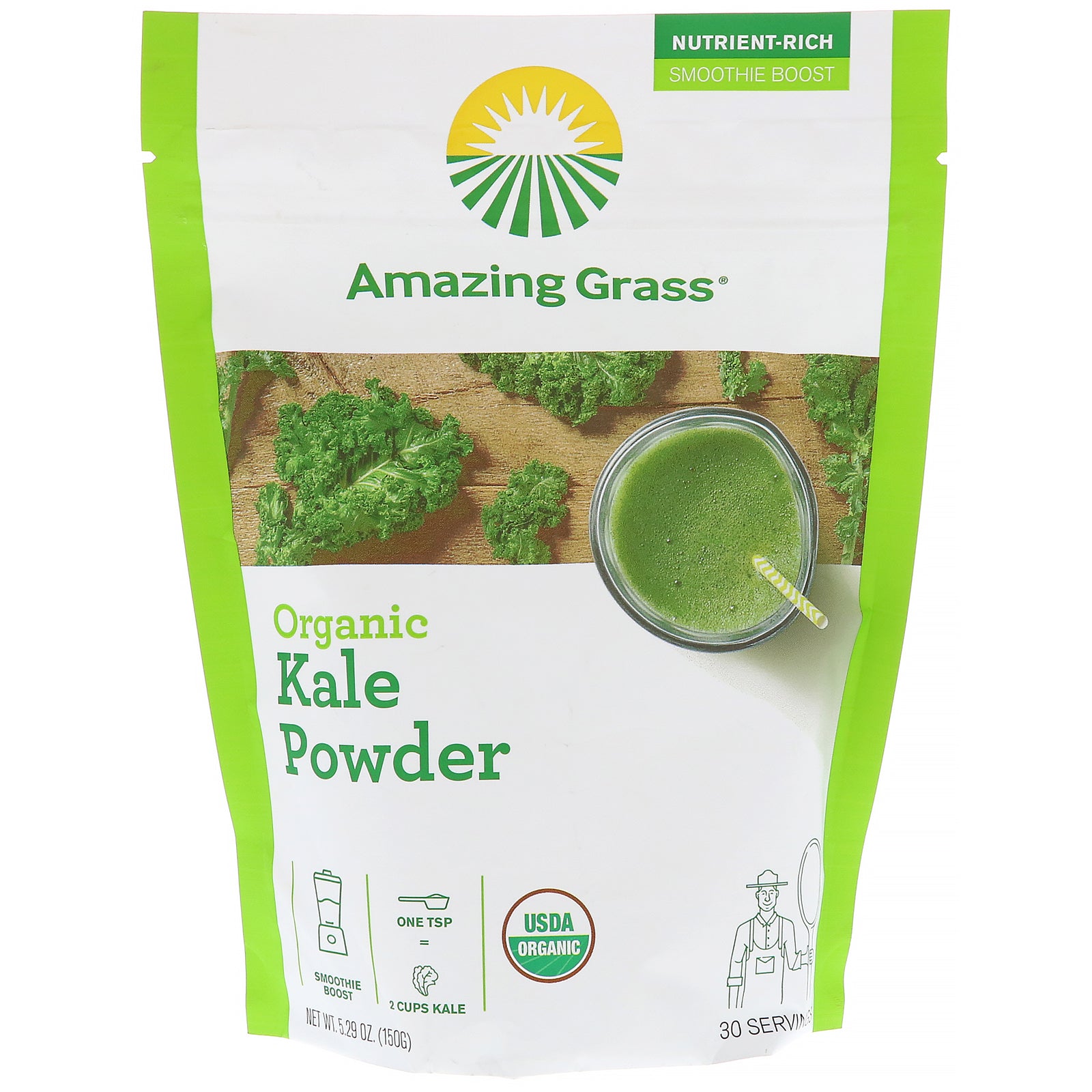 Amazing Grass, Organic Kale Powder, 5.29 oz (150 g)