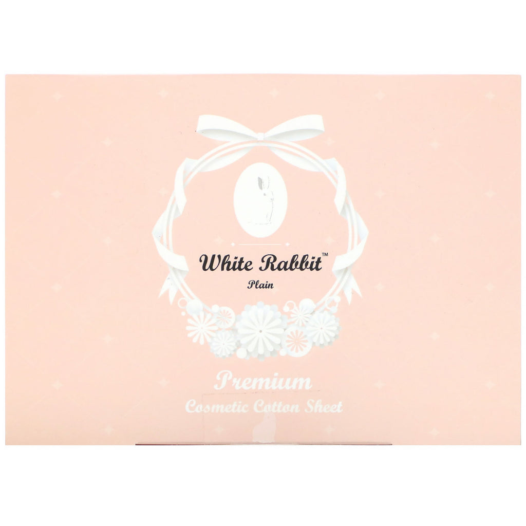 White Rabbit, Premium Cosmetic Cotton Sheet, Plain, 200 Sheets