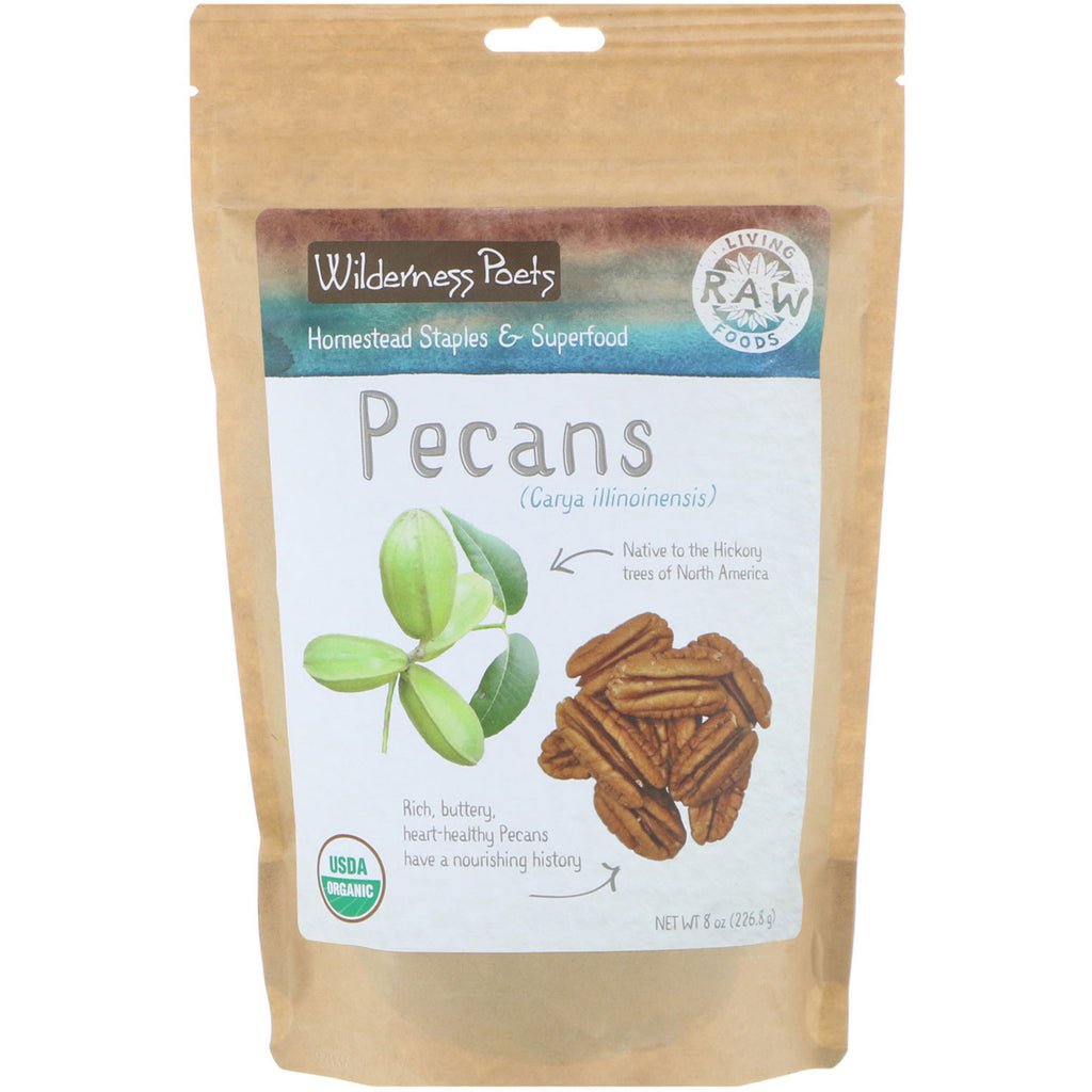 Wilderness Poets, Organic Pecans, 8 oz (226.8 g)