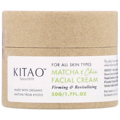 Kitao, Matcha & Chia, Facial Cream, 1.7 fl oz (50 g)