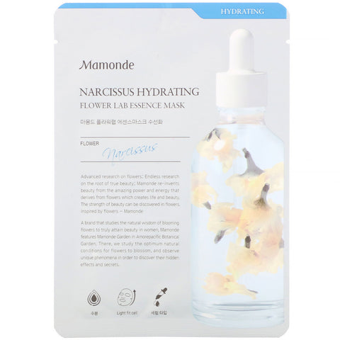 Mamonde, Narcissus Hydrating, Flower Lab Essence Mask, 1 Sheet, 25 ml