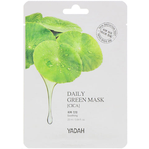 Yadah, Daily Green Mask, Cica, 1 Sheet, 0.84 fl oz (25 ml)