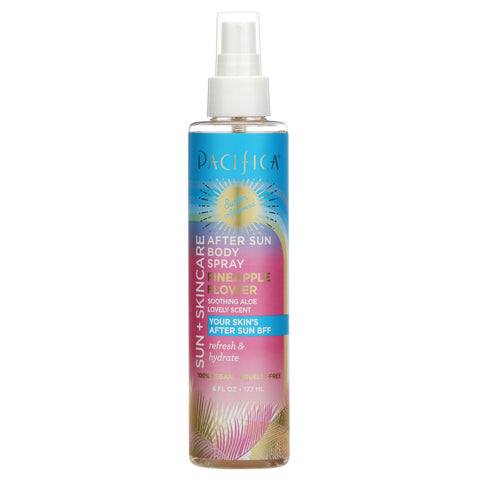 Pacifica, Sun + Skincare, After Sun Body Spray, Pineapple Flower,  6 fl oz (177 ml)