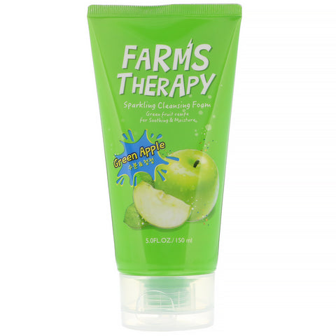 Doori Cosmetics, Farms Therapy, Sparkling Cleansing Foam,  Green Apple,  5.0 fl oz (150 ml)