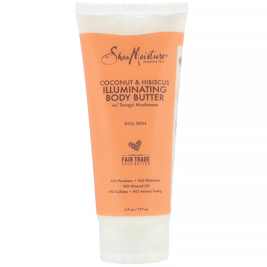 SheaMoisture, Illuminating Body Butter, Coconut & Hibiscus, 6 fl oz (177 ml)