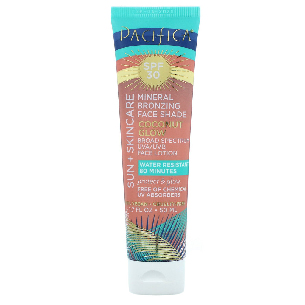 Pacifica, Sun + Skincare, Mineral Bronzing Face Shade, SPF 30, Coconut Glow, 1.7 fl oz (50 ml)