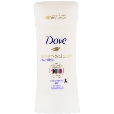 Dove, Advanced Care, Invisible, Anti-Perspirant Deodorant, Sheer Fresh, 2.6 oz (74 g)