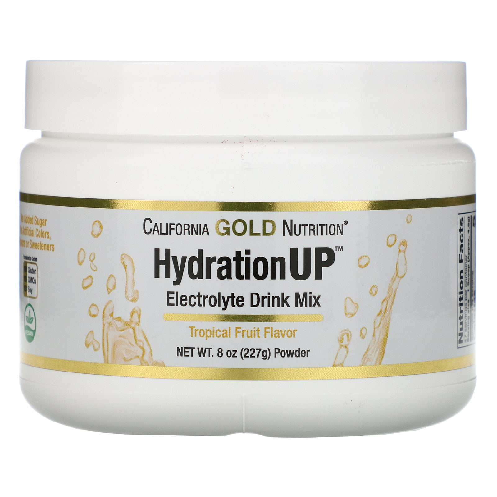 California Gold Nutrition, HydrationUP, Electrolyte Drink Mix Powder, Tropical Fruit, 8 oz (227 g)