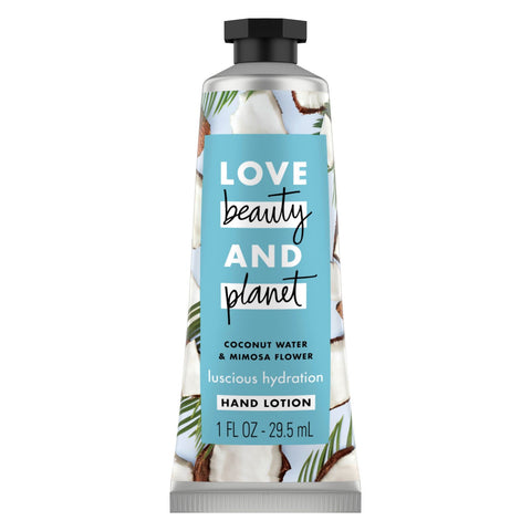 Love Beauty and Planet, Luscious Hydration Hand Lotion, Coconut Water & Mimosa Flower, 1 oz (29.5 ml)