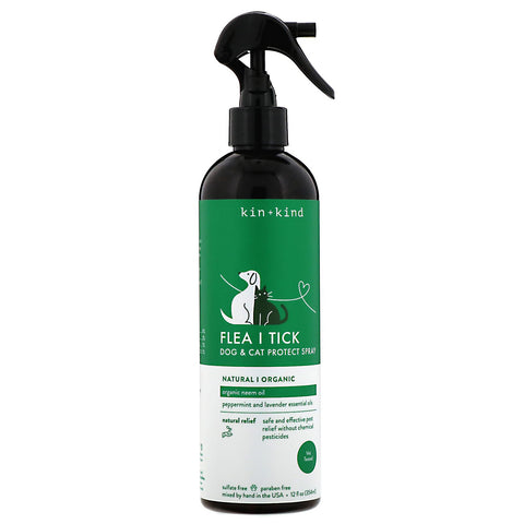 Kin+Kind, Flea and Tick, Dog & Cat Protect Spray, 12 fl oz (354 ml)