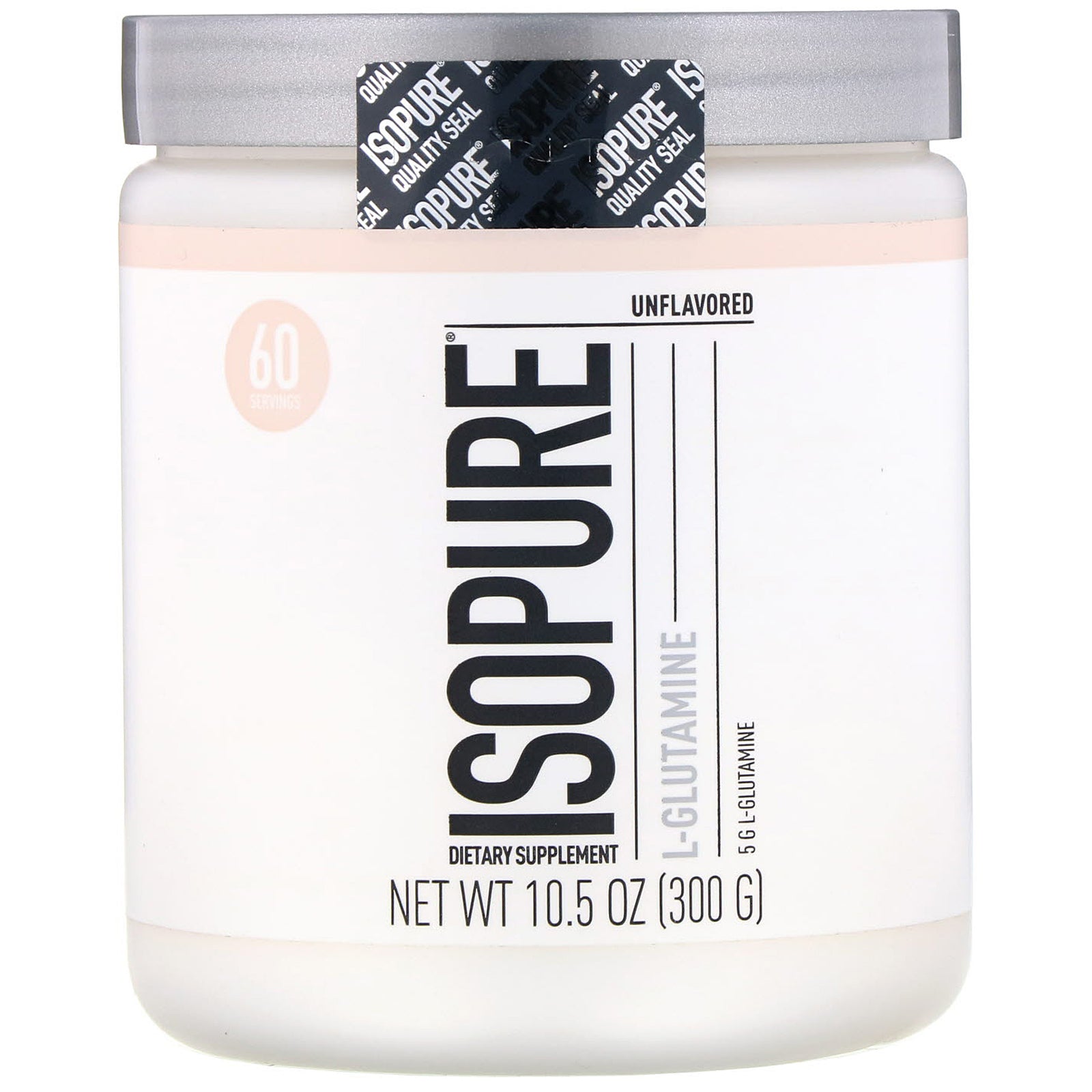 Isopure, L-Glutamine, Unflavored, 10.5 oz (300 g)