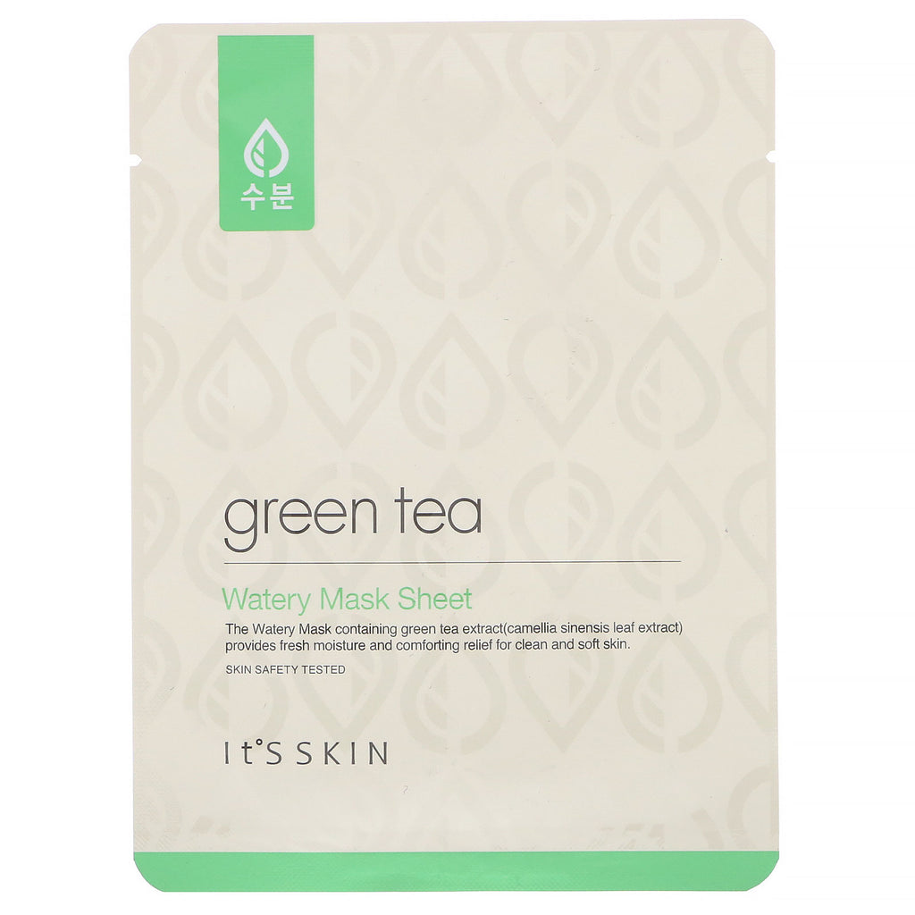 It's Skin, Green Tea, Watery Mask Sheet, 1 Sheet, 17 g