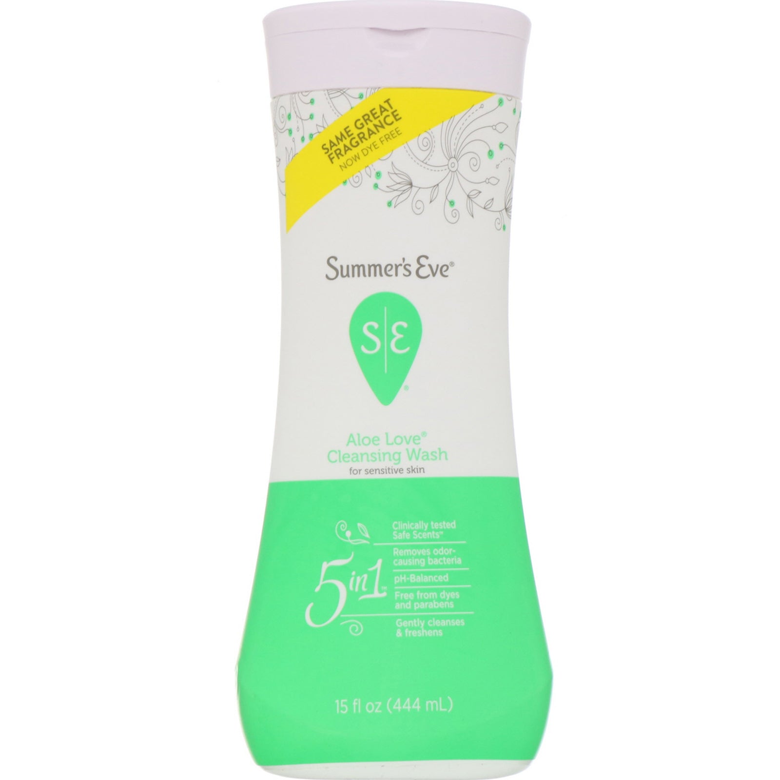 Summer's Eve, 5 in 1 Cleansing Wash, Aloe Love, 15 fl oz (444 ml)