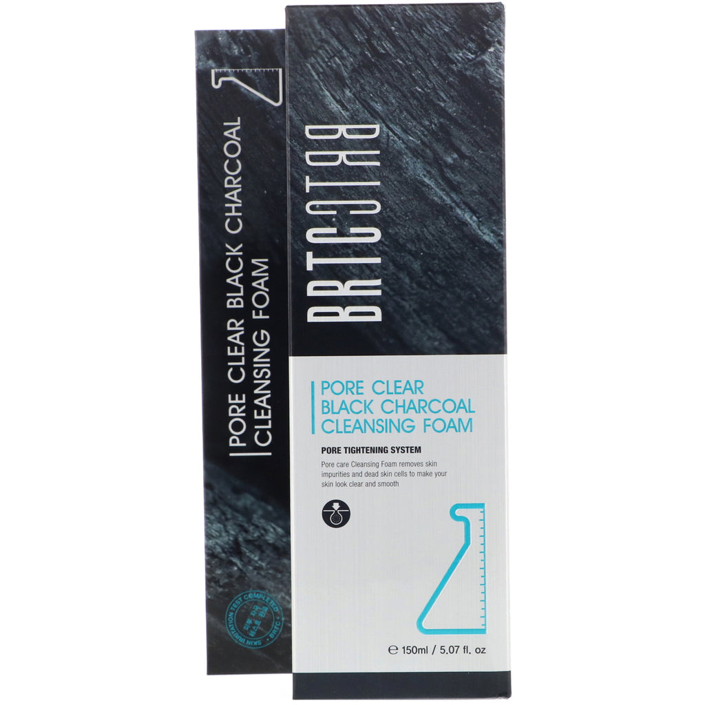 BRTC, Pore Clear Black Charcoal Cleansing Foam, 5.07 fl oz (150 ml)