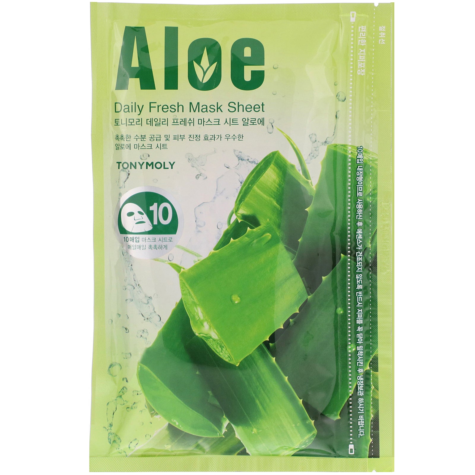 Tony Moly, Daily Fresh Mask Sheet, Aloe, 10 Sheets, 10 oz (150 g)