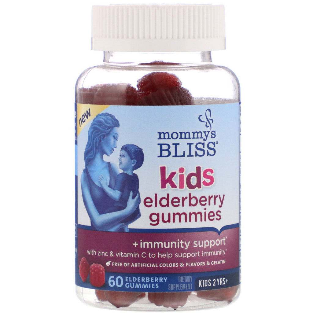 Mommy's Bliss, Kids, Elderberry Gummies + Immunity Support, 60 Gummies