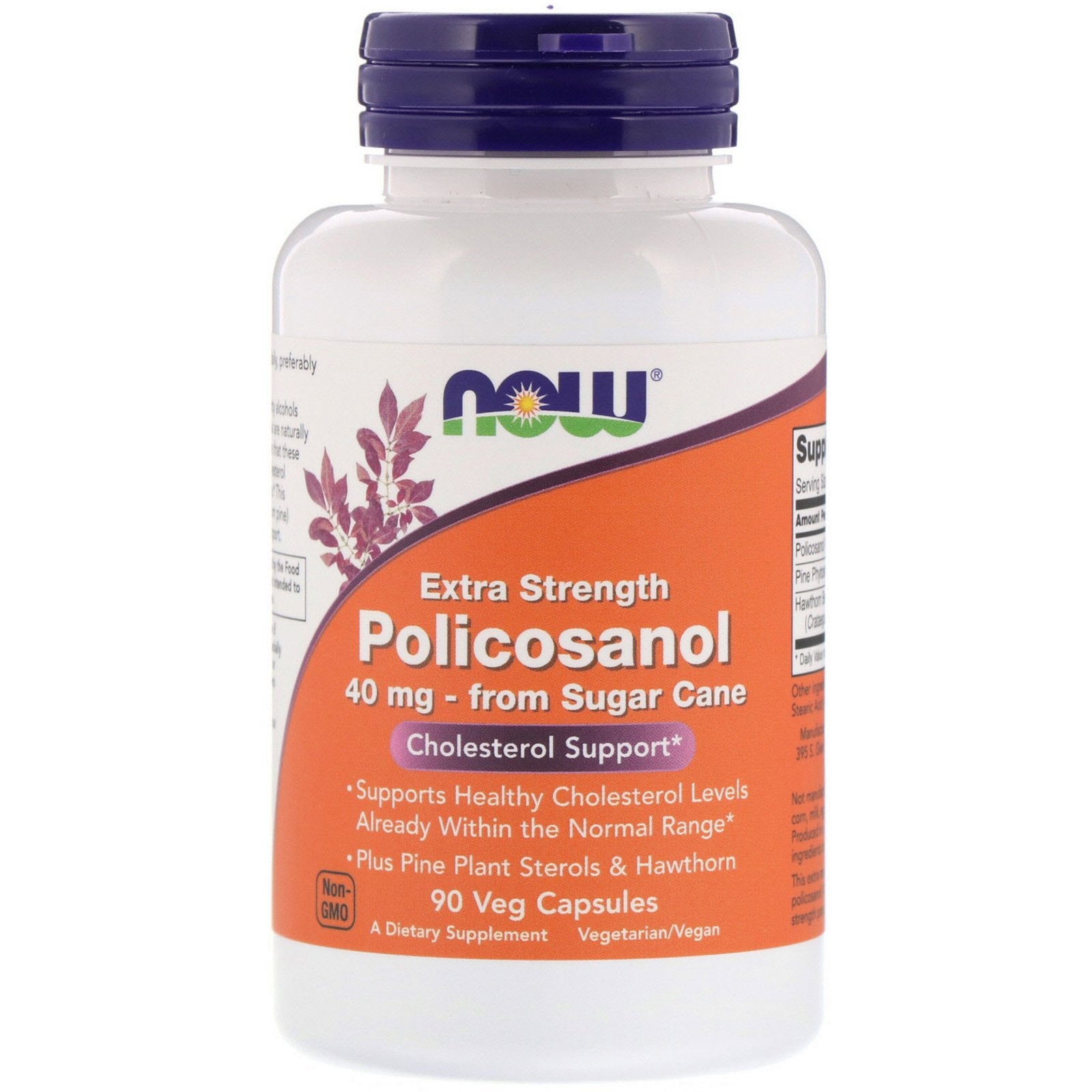 Now Foods, Extra Strength Policosanol, 40 mg, 90 Veg Capsules