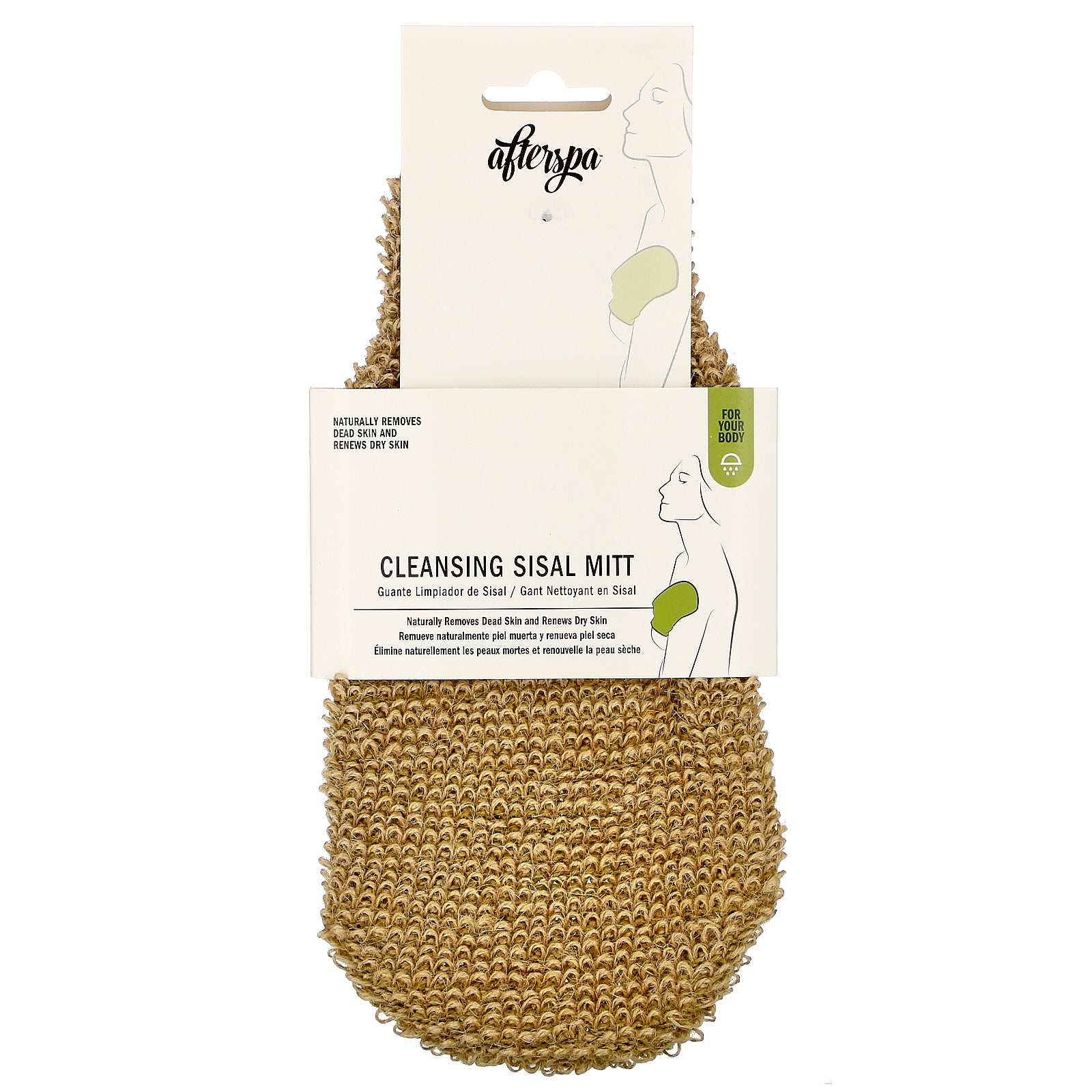 AfterSpa, Cleansing Sisal Mitt, 1 Mitt