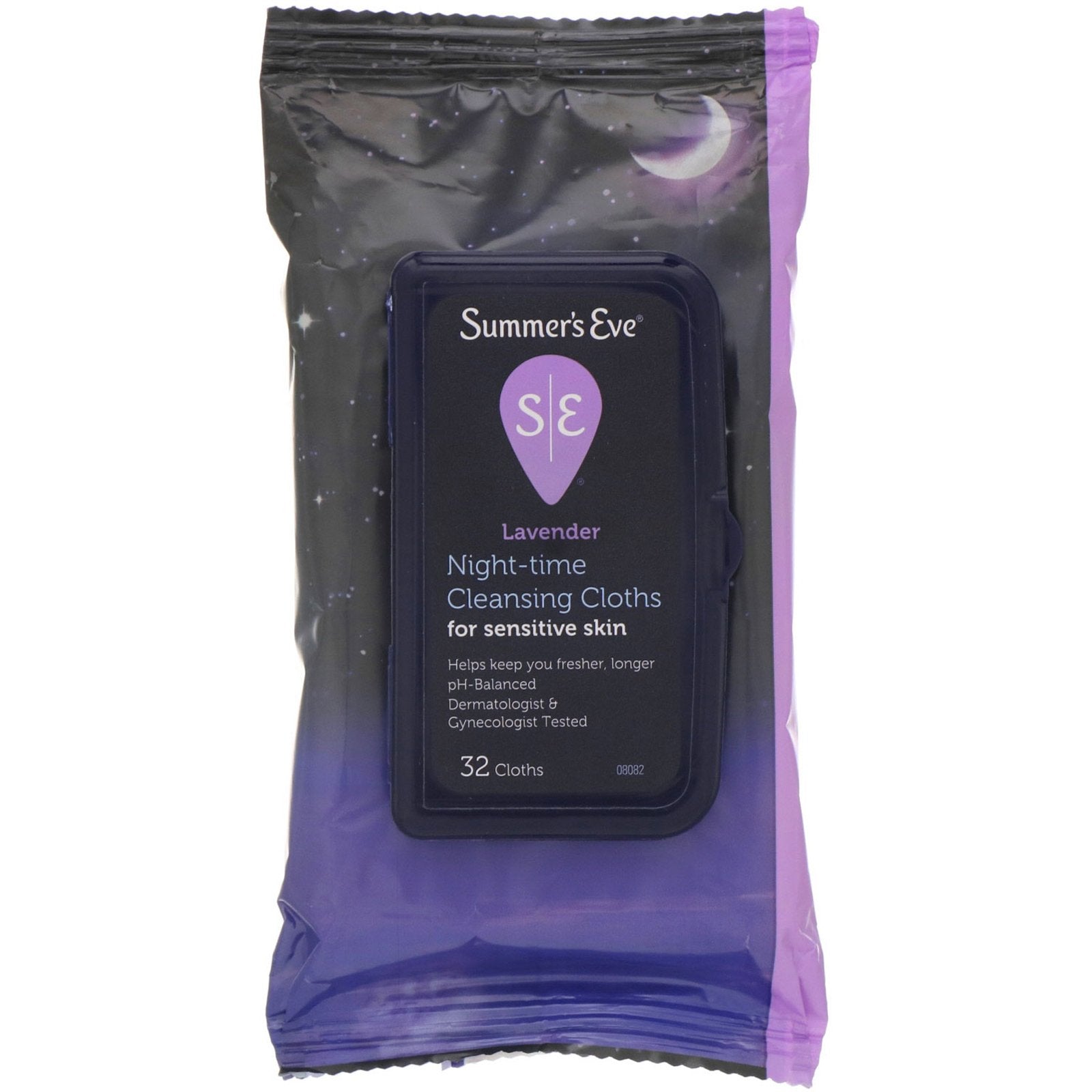 Summer's Eve, Cleansing Cloths, Night-Time, Lavender, 32 Cloths