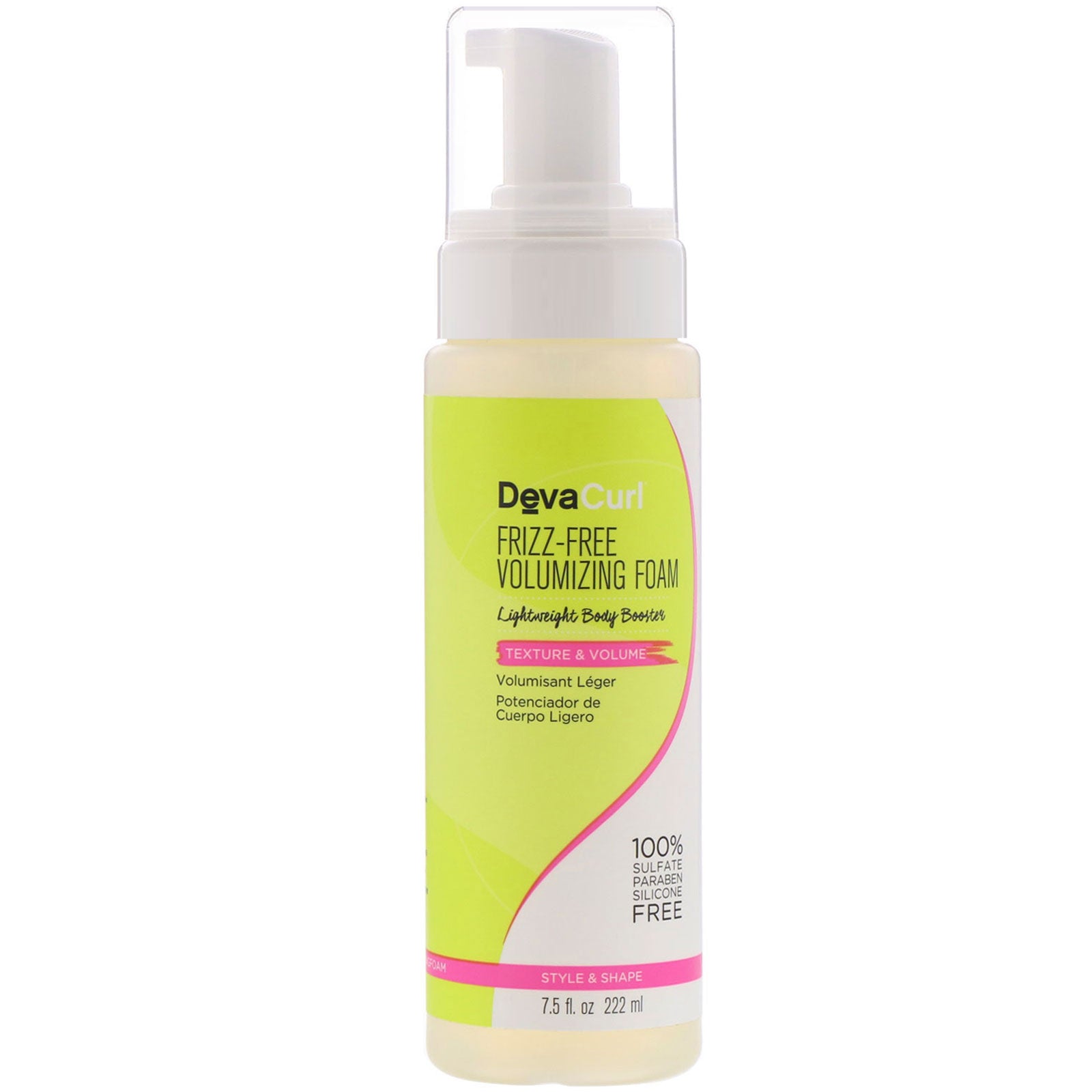 DevaCurl, Frizz-Free, Volumizing Foam, Lightweight Body Booster, 7.5 fl oz (222 ml)