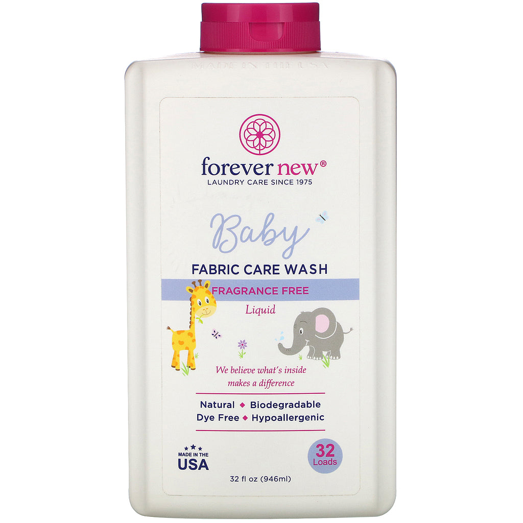 Forever New, Baby, Fabric Care Wash, Liquid, Fragrance Free, 32 fl oz (946 ml)