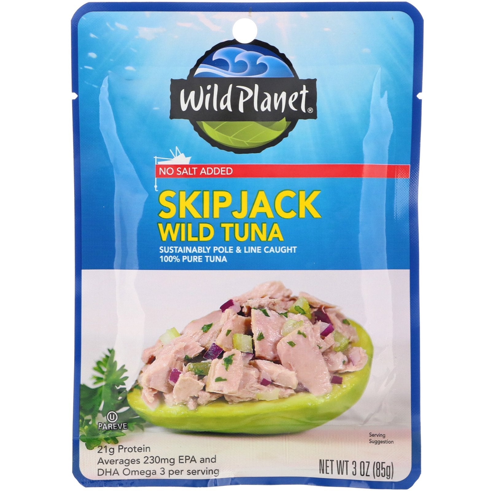 Wild Planet, Skipjack Wild Tuna, 3 oz (85 g)