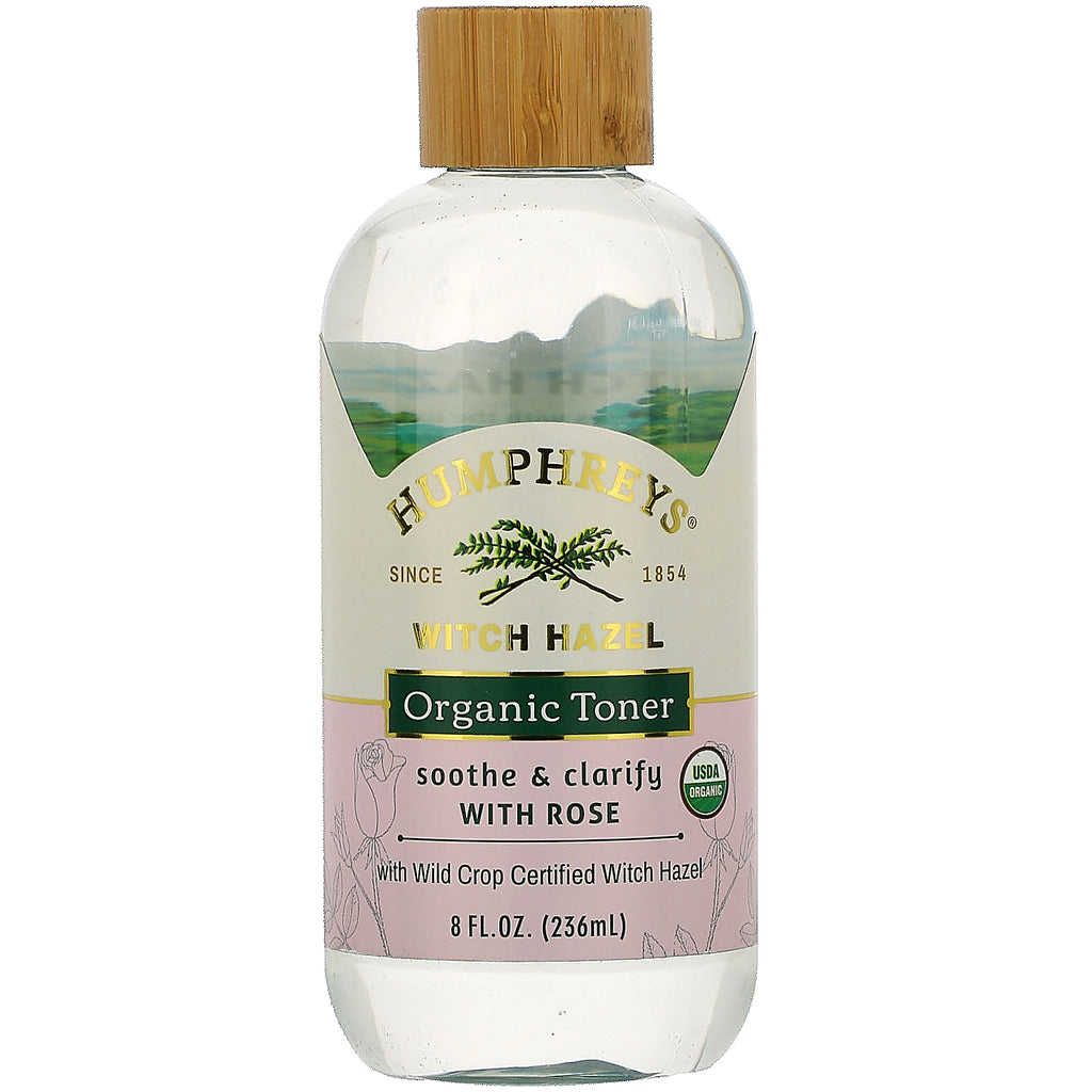 Humphrey's, Witch Hazel, Organic Toner with Rose, Soothe & Clarify, 8 fl oz (236 ml)