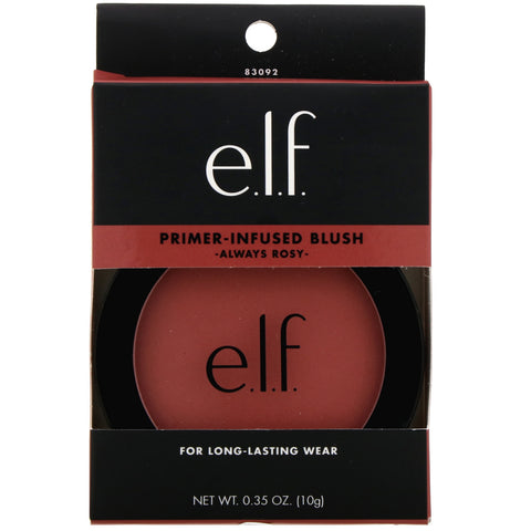 E.L.F., Primer-Infused Blush, Always Rosy, 0.35 oz (10 g)