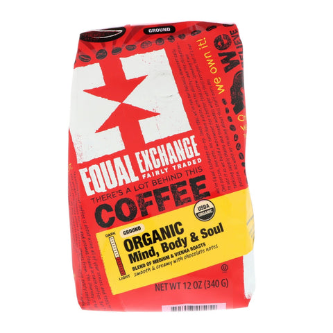 Equal Exchange, Organic, Coffee, Mind Body & Soul, Ground, 12 oz (340 g)