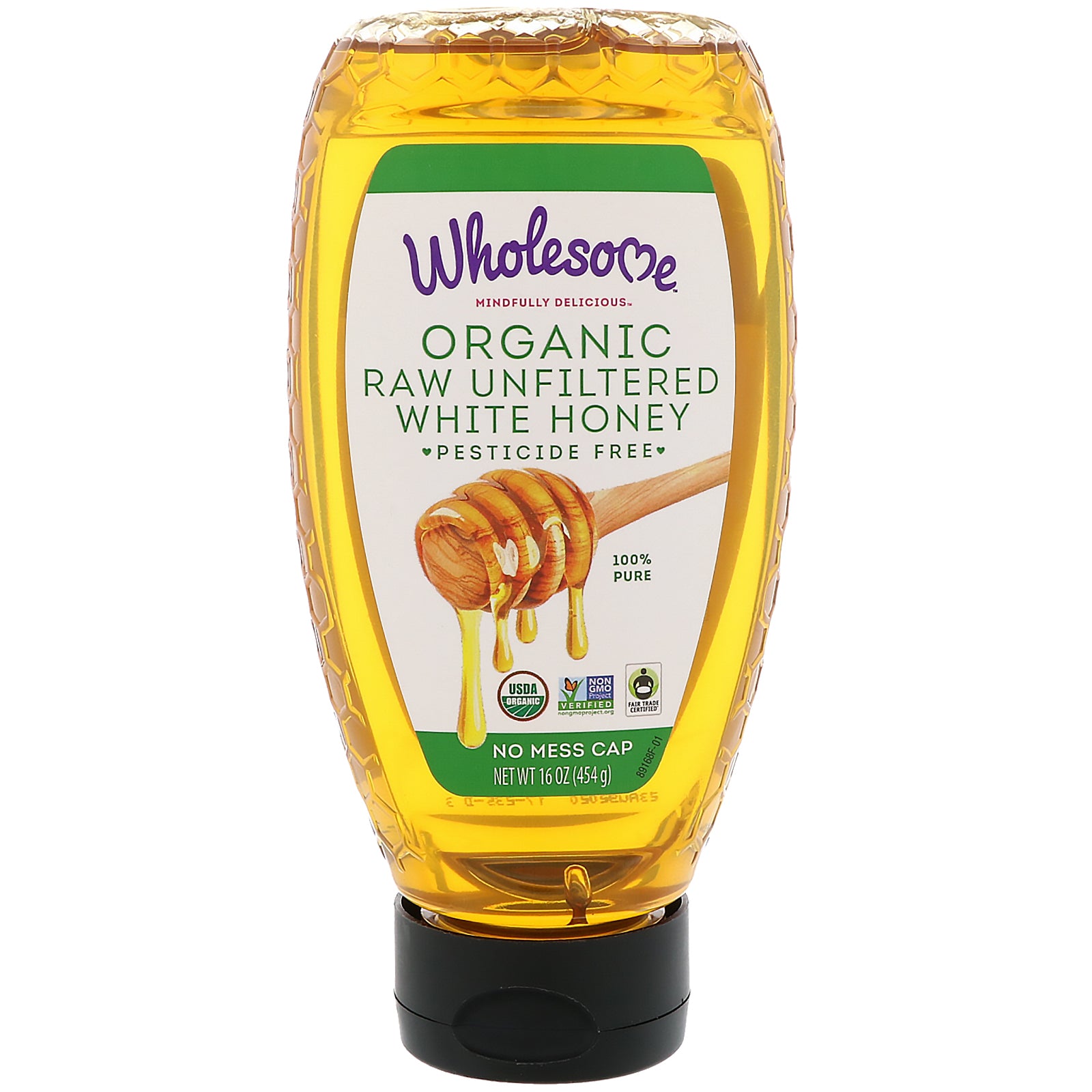 Wholesome, Organic, Raw Unfiltered White Honey, 16 oz (454 g)