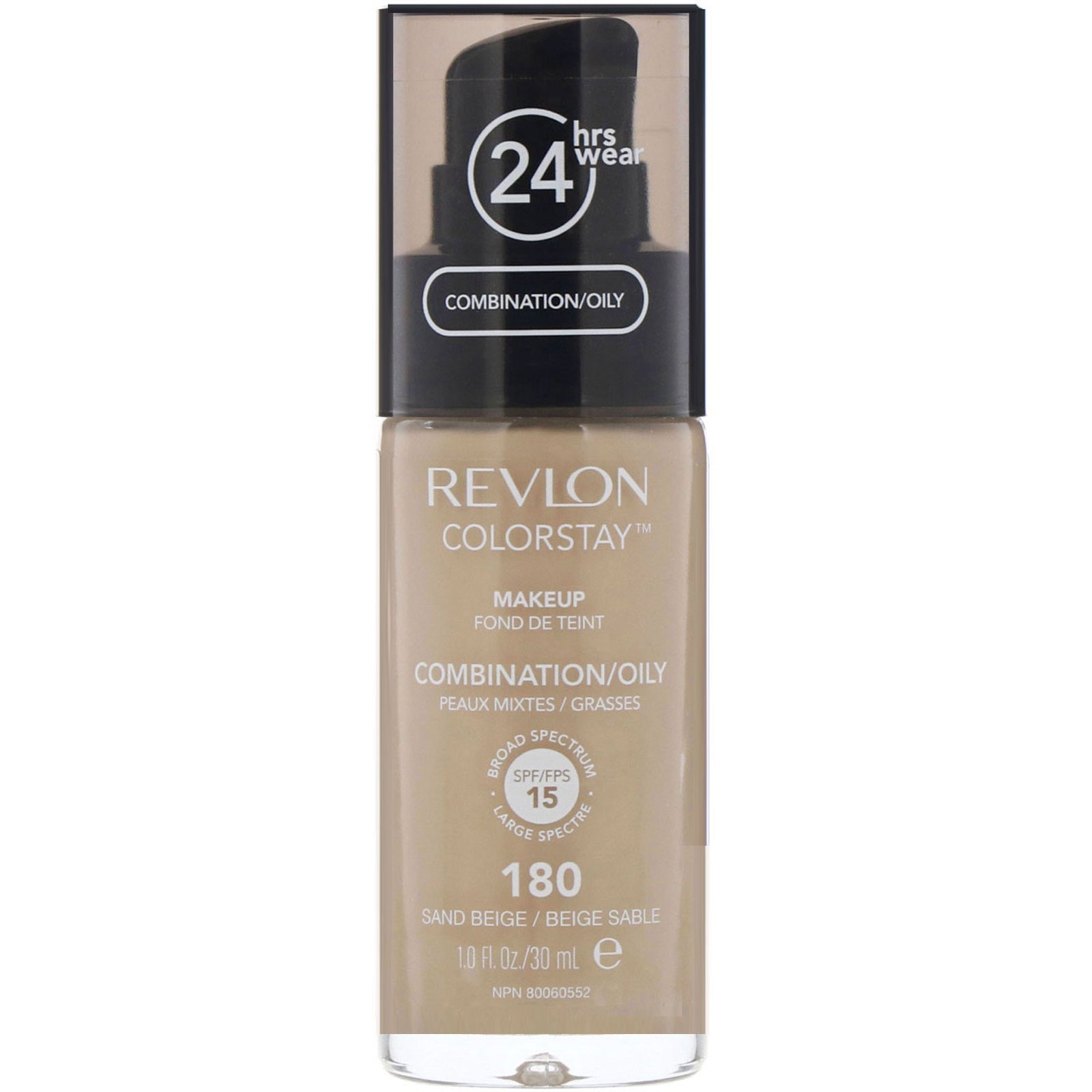 Revlon, Colorstay, Makeup, Combination/Oily, 180 Sand Beige, 1 fl oz (30 ml)