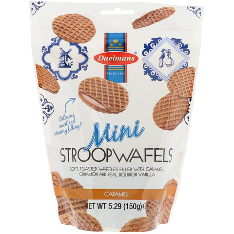 Daelmans, Mini Stroopwafels, Caramel, 5.29 oz (150 g)